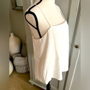 Theory White Tonal Embroidery Tank